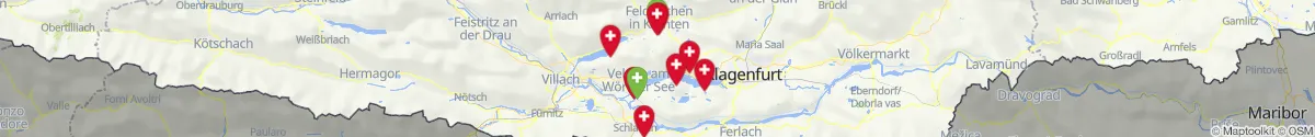 Map view for Pharmacies emergency services nearby Techelsberg am Wörther See (Klagenfurt  (Land), Kärnten)